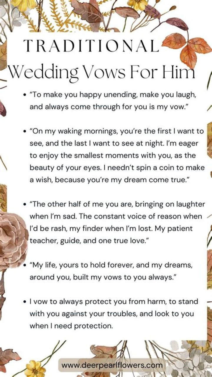 Những lời thề trong đám cưới là gì?